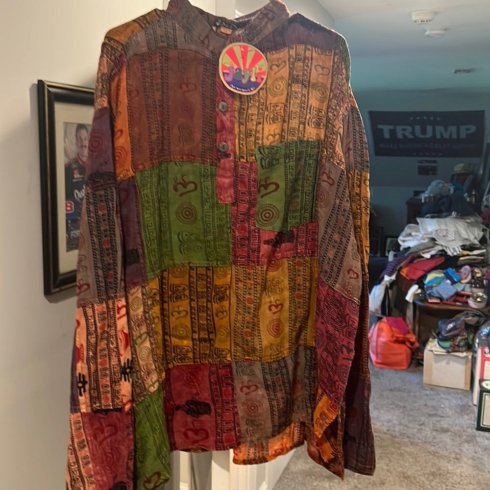 Jayli XXL BoHo hippie long sleeve shirt lightweight and cozy